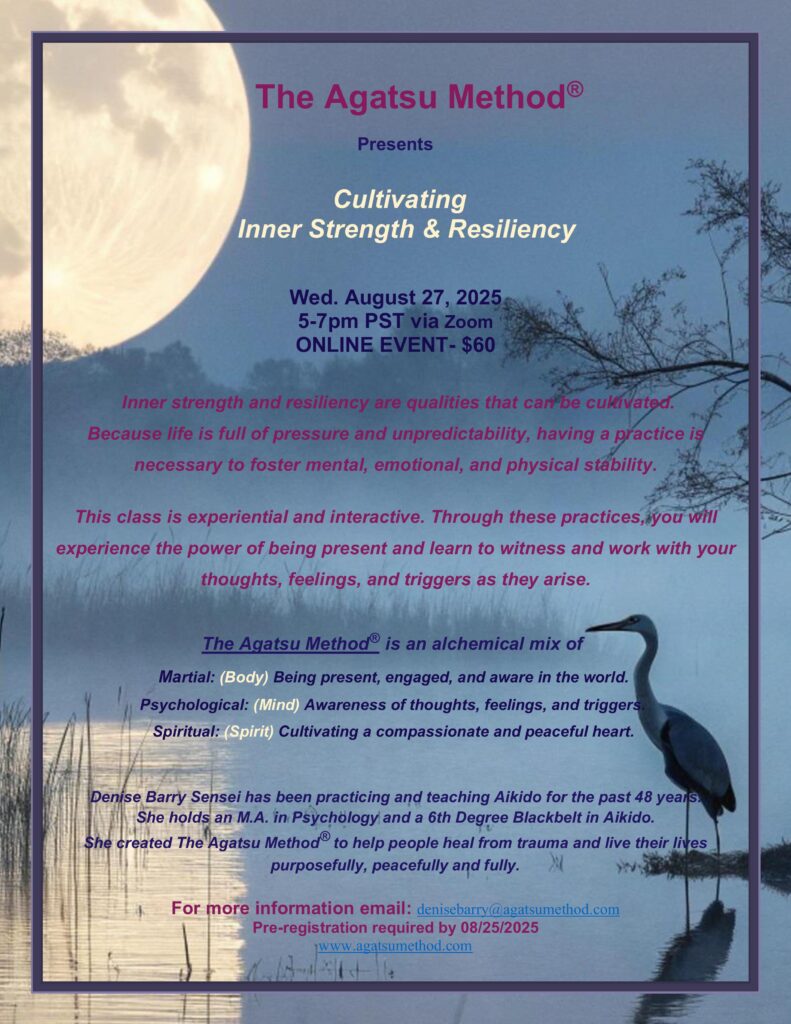 The Agatsu Method flyer August 2025 image